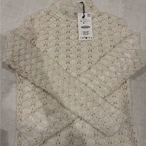 ZARA Cream Cowl Neck Sweater